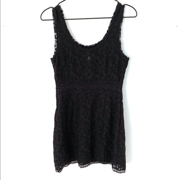 Free People Daisy Chain Semi-sheer Lace Crochet Bodycon Dress - Picture 6 of 7